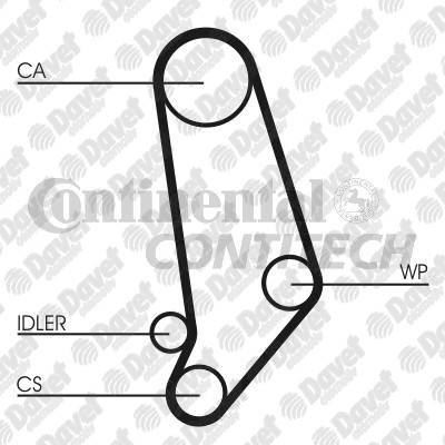CONTI CT539 Triger Kayisi (142 Dis) (142x190) (Std 1136 8000m 19) Audi 80 Cuoupe 90 100 200 2.2 83-91